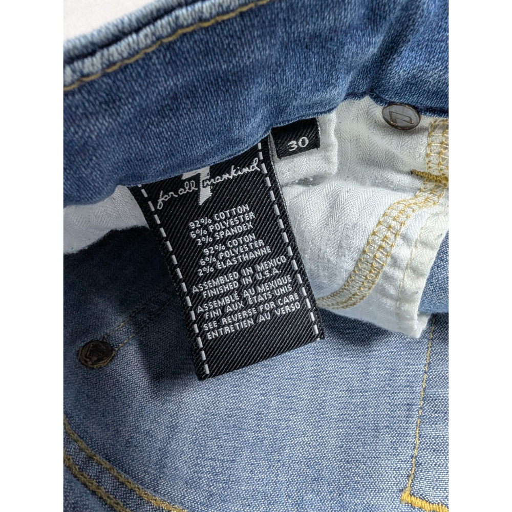 7 For All Mankind Kimmie Straight Leg Jeans Womens Size 30 Waist Casual Mid Rise - Picture 3 of 10